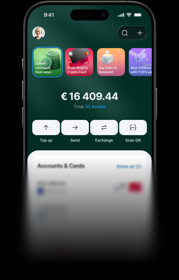 Главный экран Brighty App